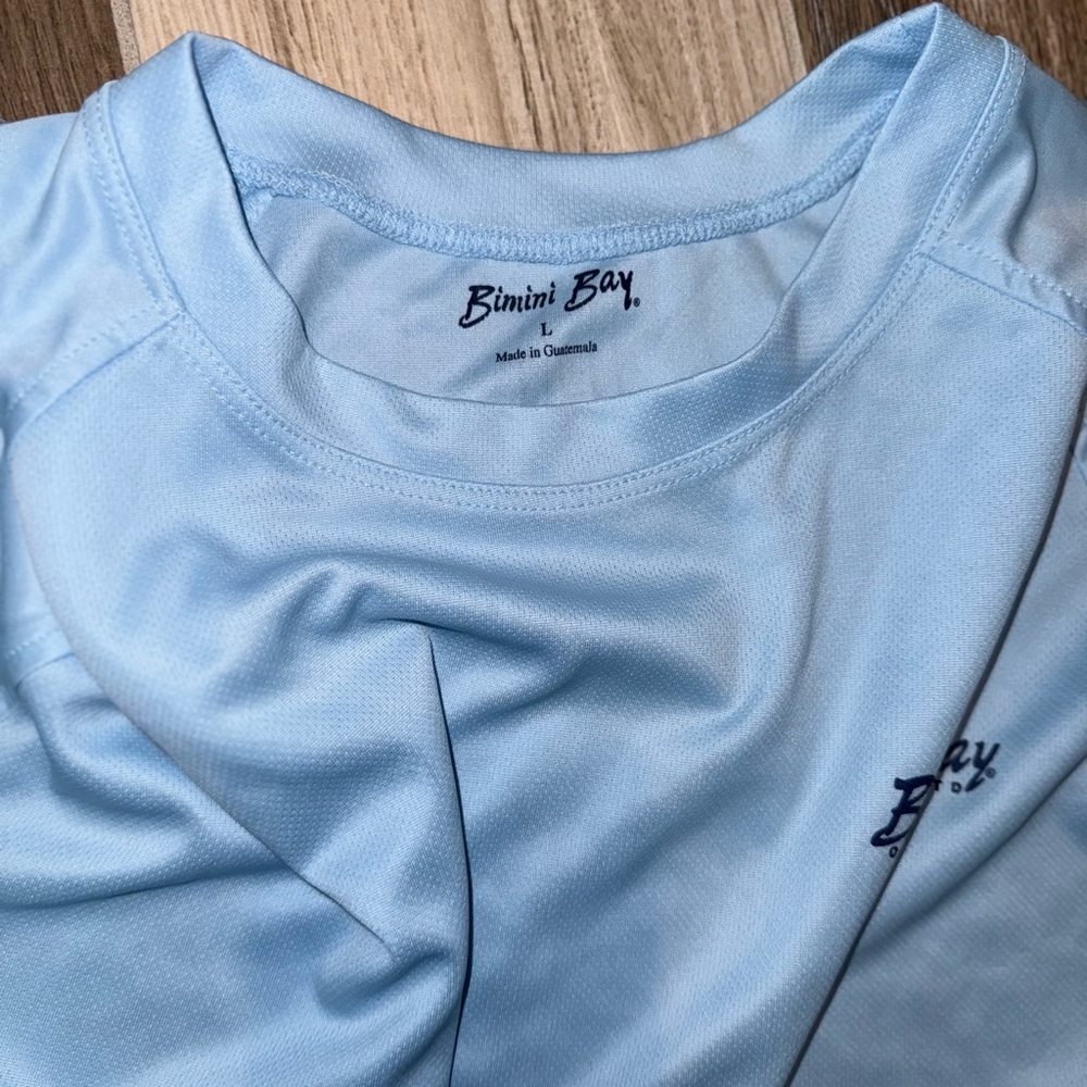 Bimini Bay Blue Fishing Shirt  L EUC - Picture 3 of 3